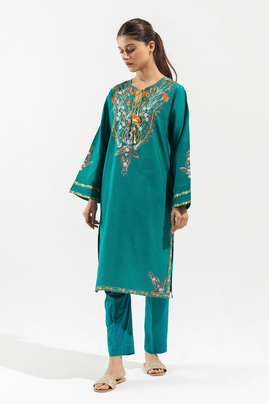 EMBROIDERED TWO TONE SHIRT (LUXURY PRET)