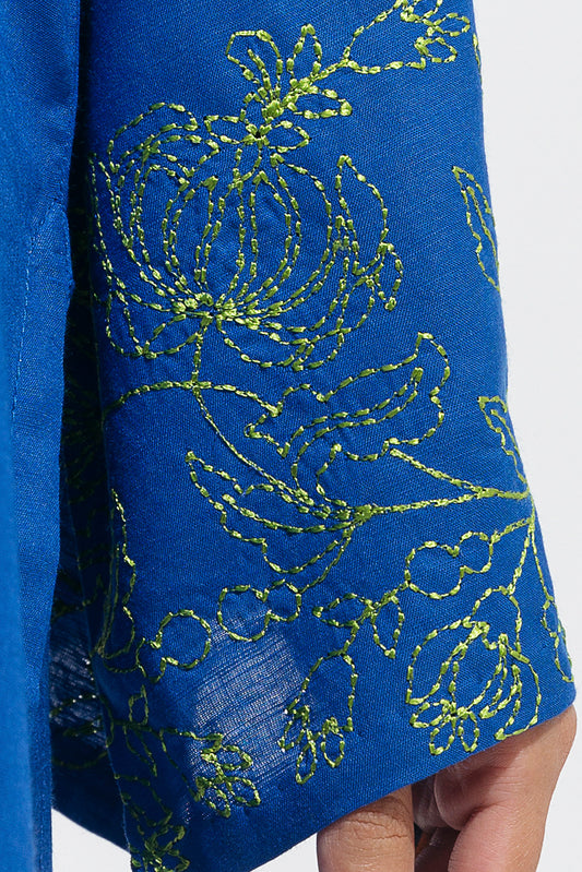 EMBROIDERED VISCOSE SHIRT (PRET)