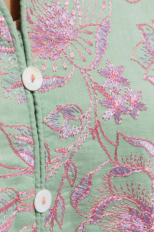 EMBROIDERED VISCOSE SHIRT (PRET)