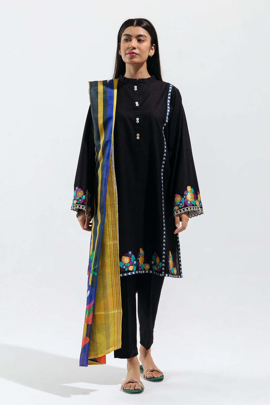 EMBROIDERED SHIRT WITH DUPATTA