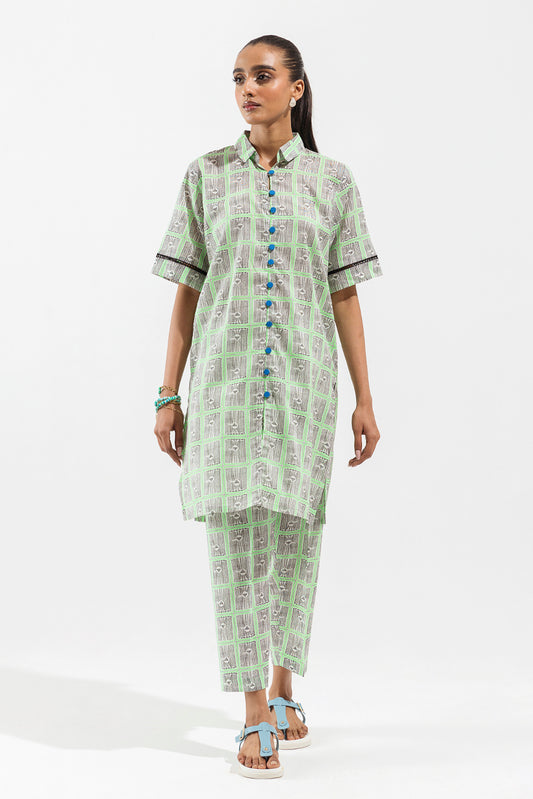 2 PIECE PRINTED VISCOSE SUIT (PRET)