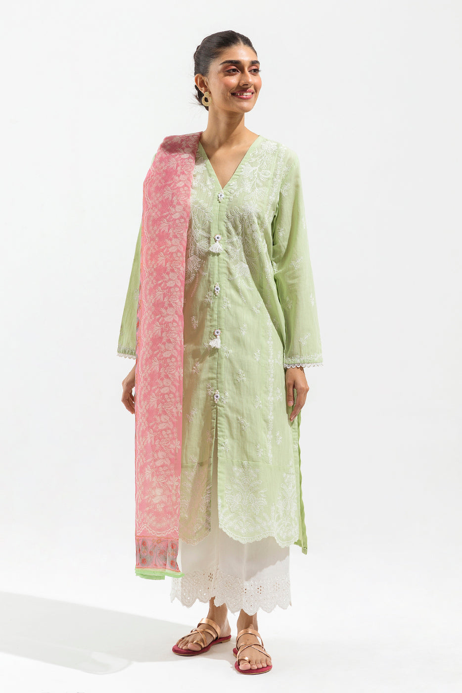 EMBROIDERED SHIRT WITH DUPATTA
