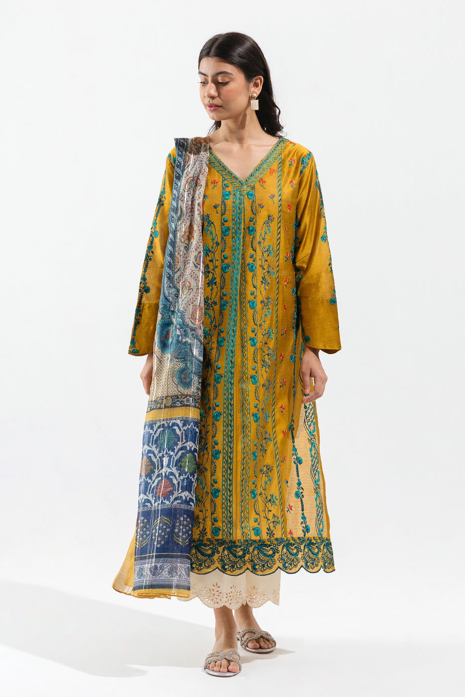 EMBROIDERED SHIRT WITH DUPATTA