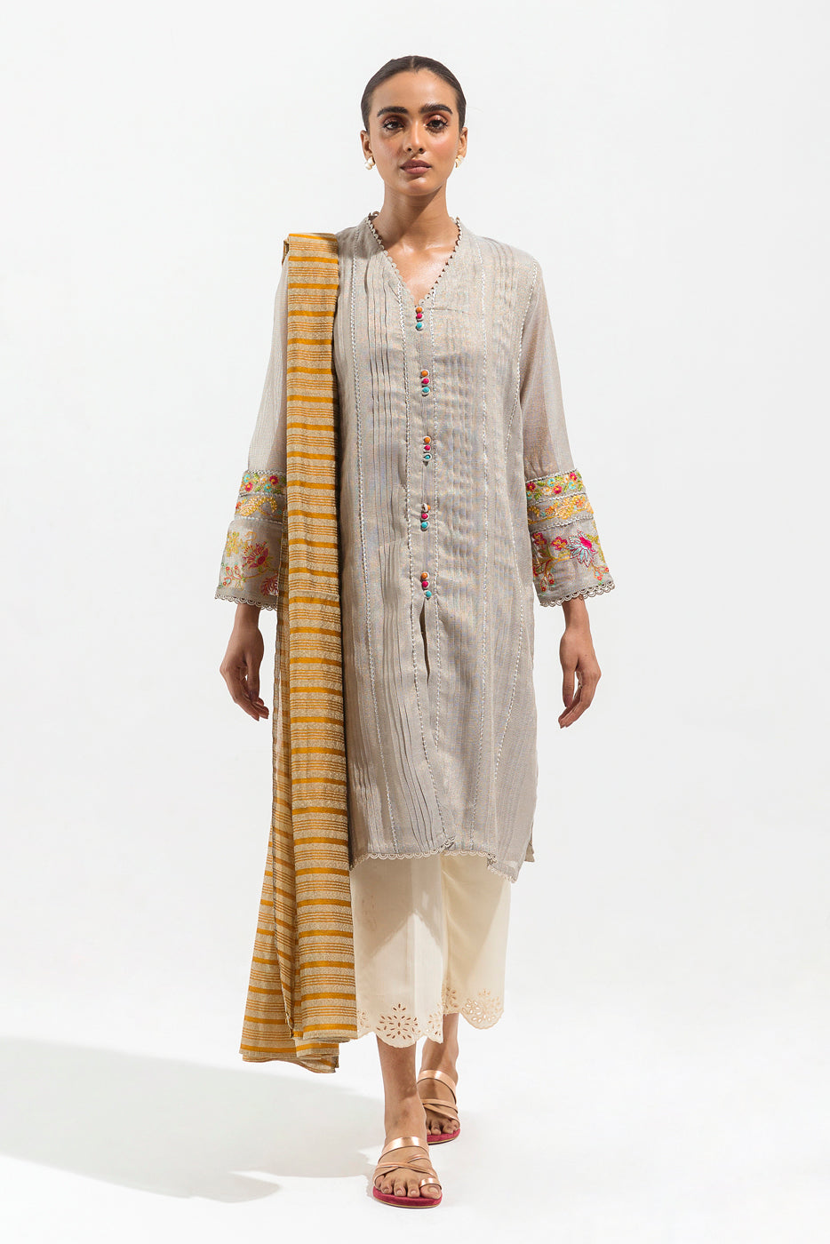 EMBROIDERED SHIRT WITH DUPATTA