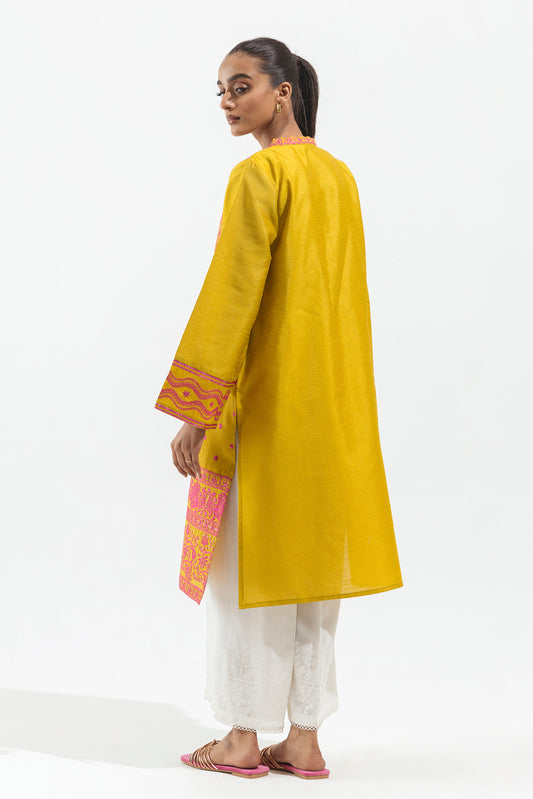 EMBROIDERED RAW SILK SHIRT (LUXURY PRET)