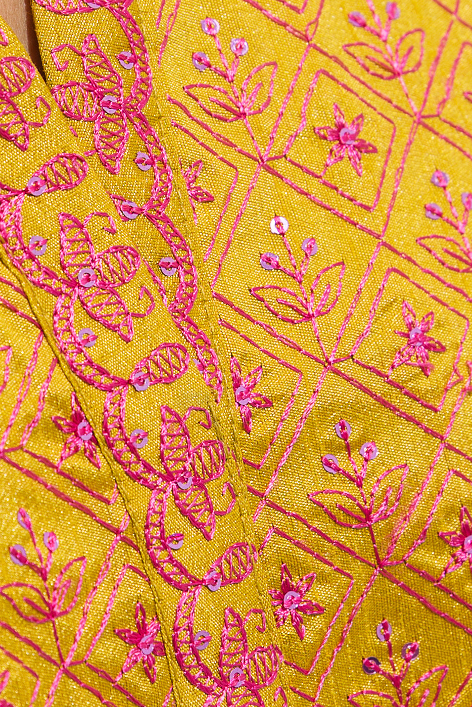 EMBROIDERED RAW SILK SHIRT (LUXURY PRET)