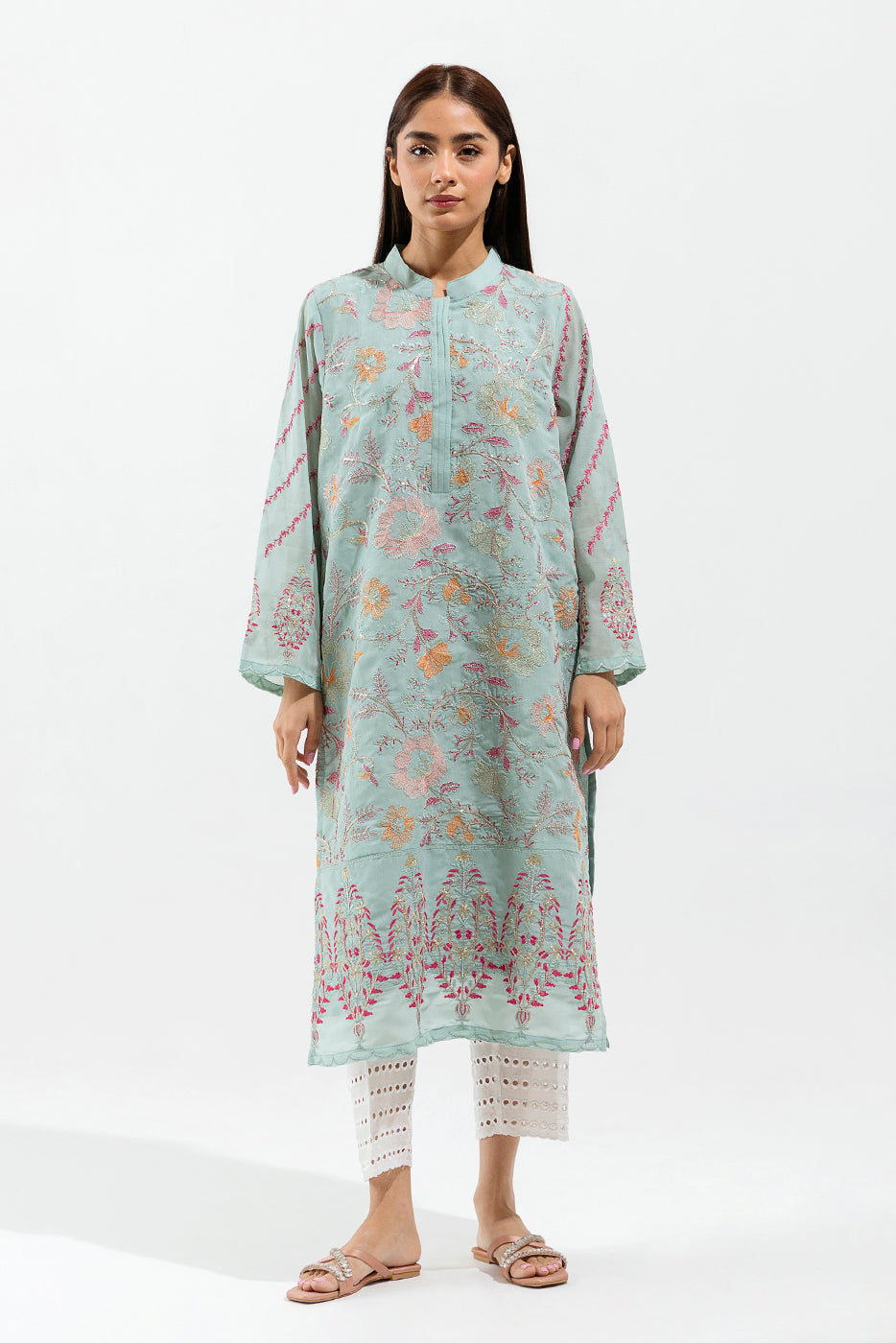 EMBROIDERED PAPER COTTON SHIRT (LUXURY PRET)