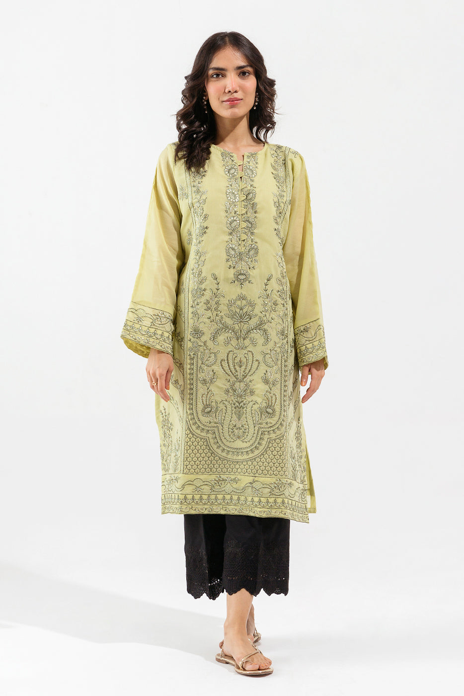 EMBROIDERED PAPER COTTON SHIRT (LUXURY PRET)