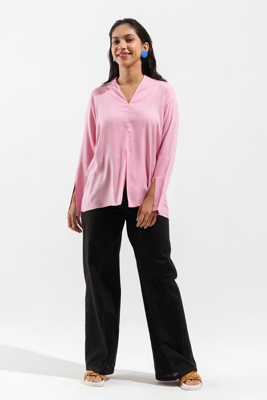 Shocking Pink High Neck Pullover – BEECHTREE