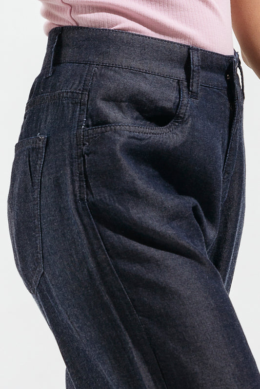 DARK BLUE WIDE LEG JEANS