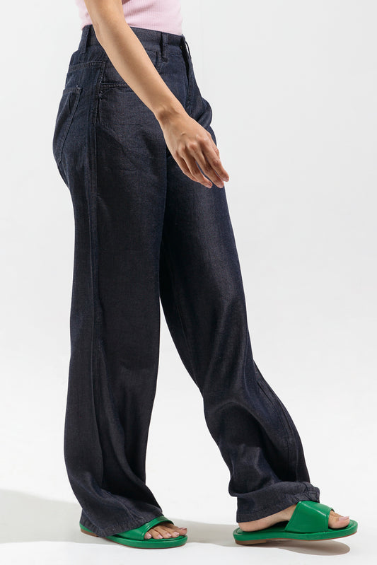 DARK BLUE WIDE LEG JEANS