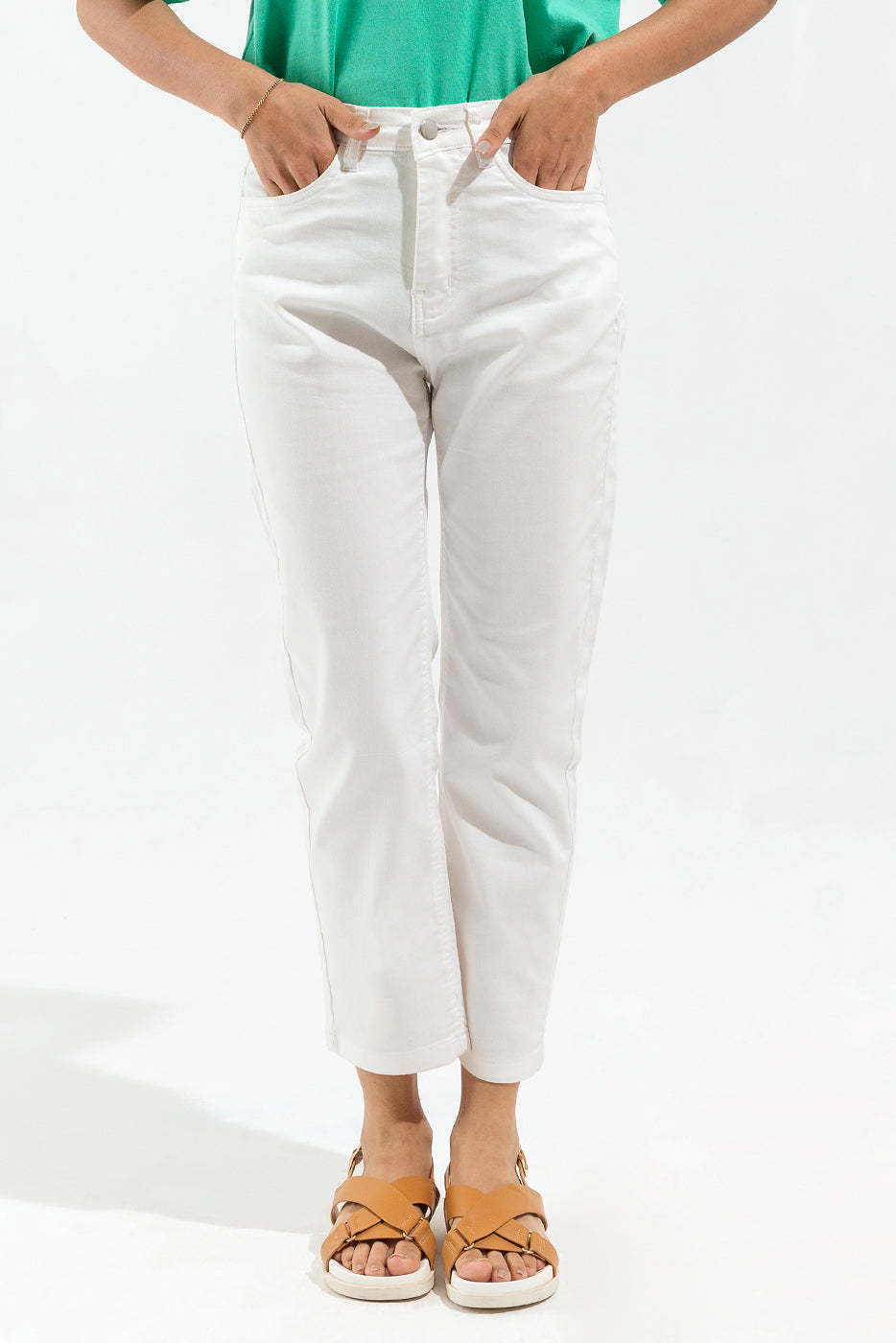 SIDE SLIT FULL LENGTH PANTS