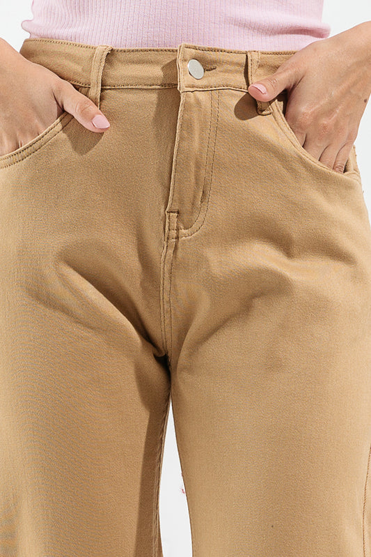 SIDE SLIT FULL LENGTH PANTS