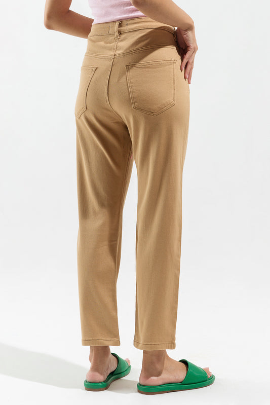 SIDE SLIT FULL LENGTH PANTS