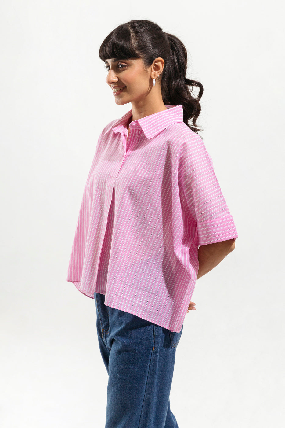 LIGHT PINK TEXTURED TOP