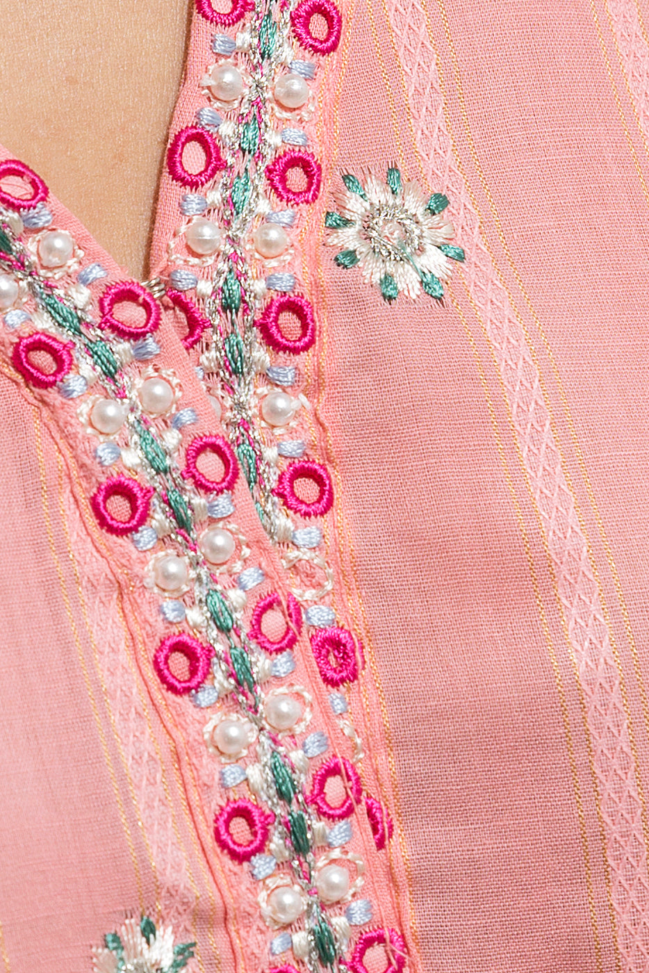 EMBROIDERED YARN DYED SHIRT (PRET)