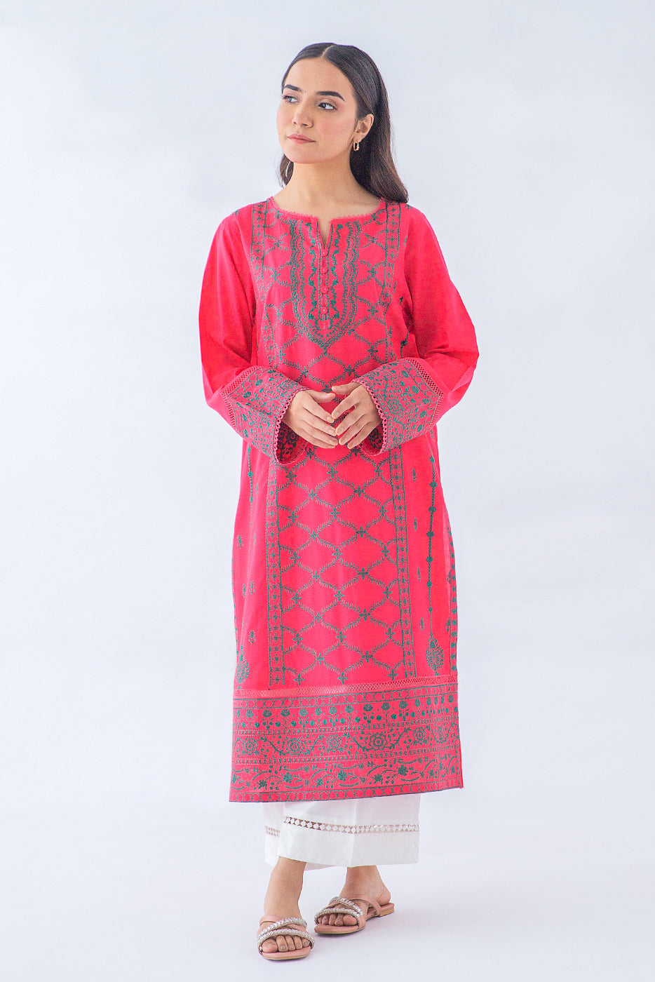 EMBROIDERED LAWN SHIRT (PRET)