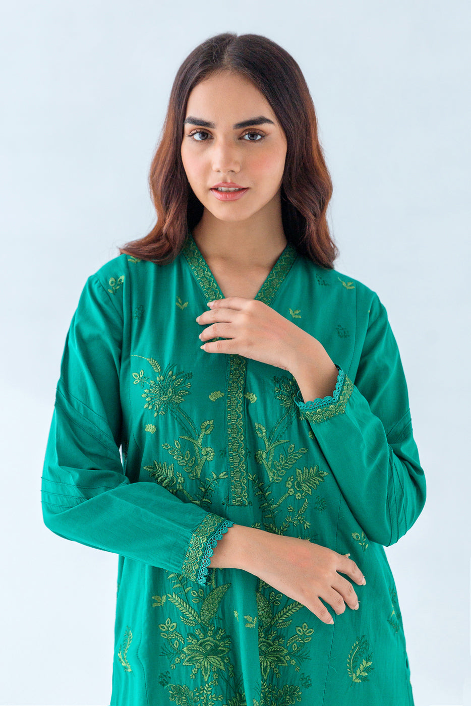 EMBROIDERED LAWN SHIRT (PRET)