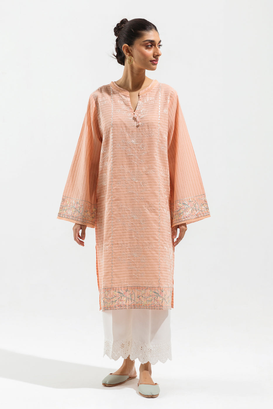 EMBROIDERED LAWN SHIRT (PRET)