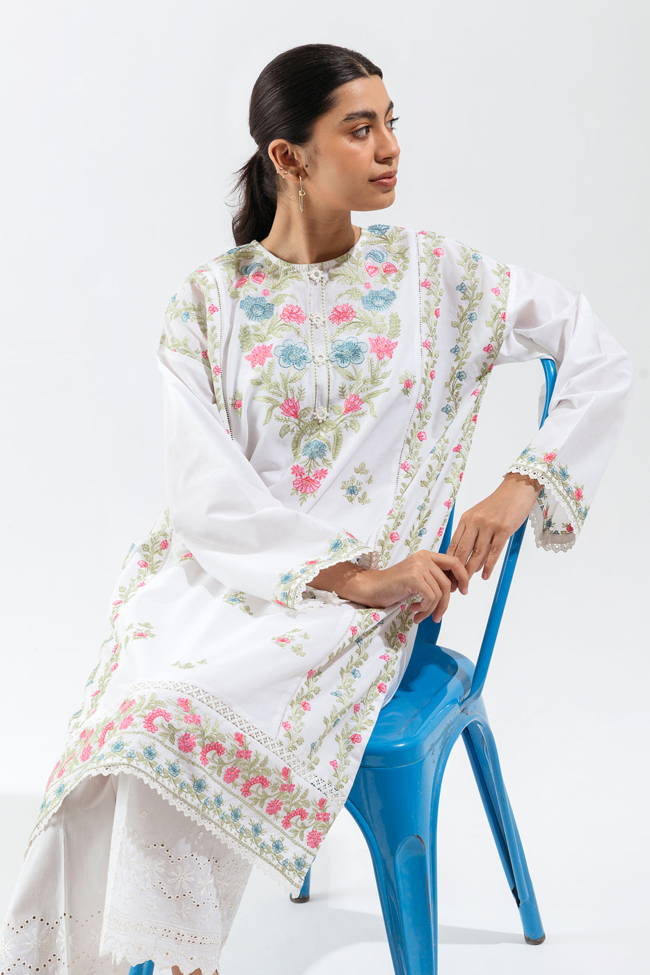 EMBROIDERED LAWN SHIRT (PRET)