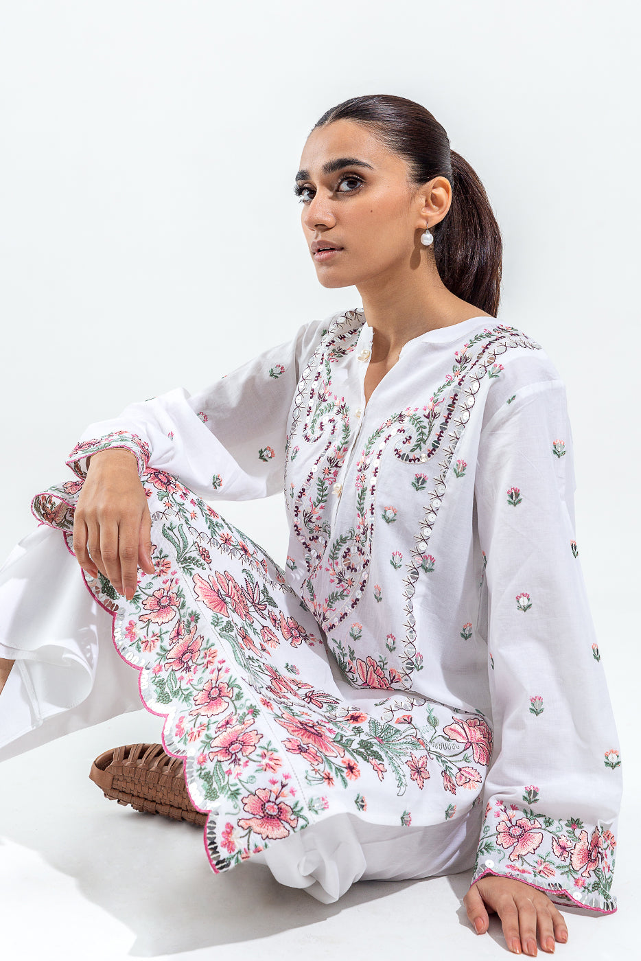 EMBROIDERED LAWN SHIRT (PRET)