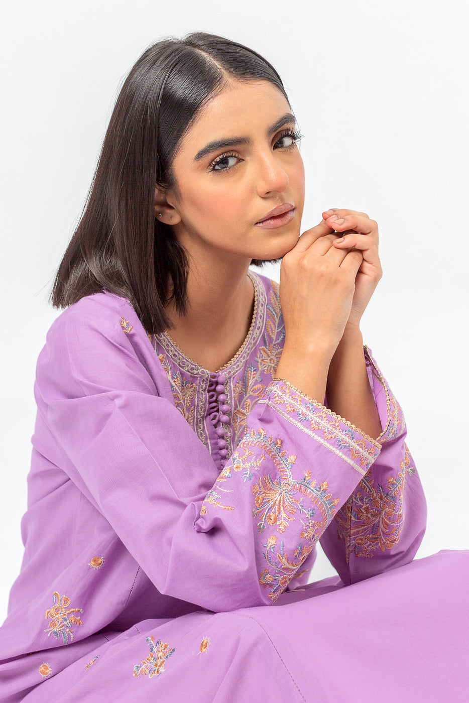 EMBROIDERED LAWN SHIRT (PRET)