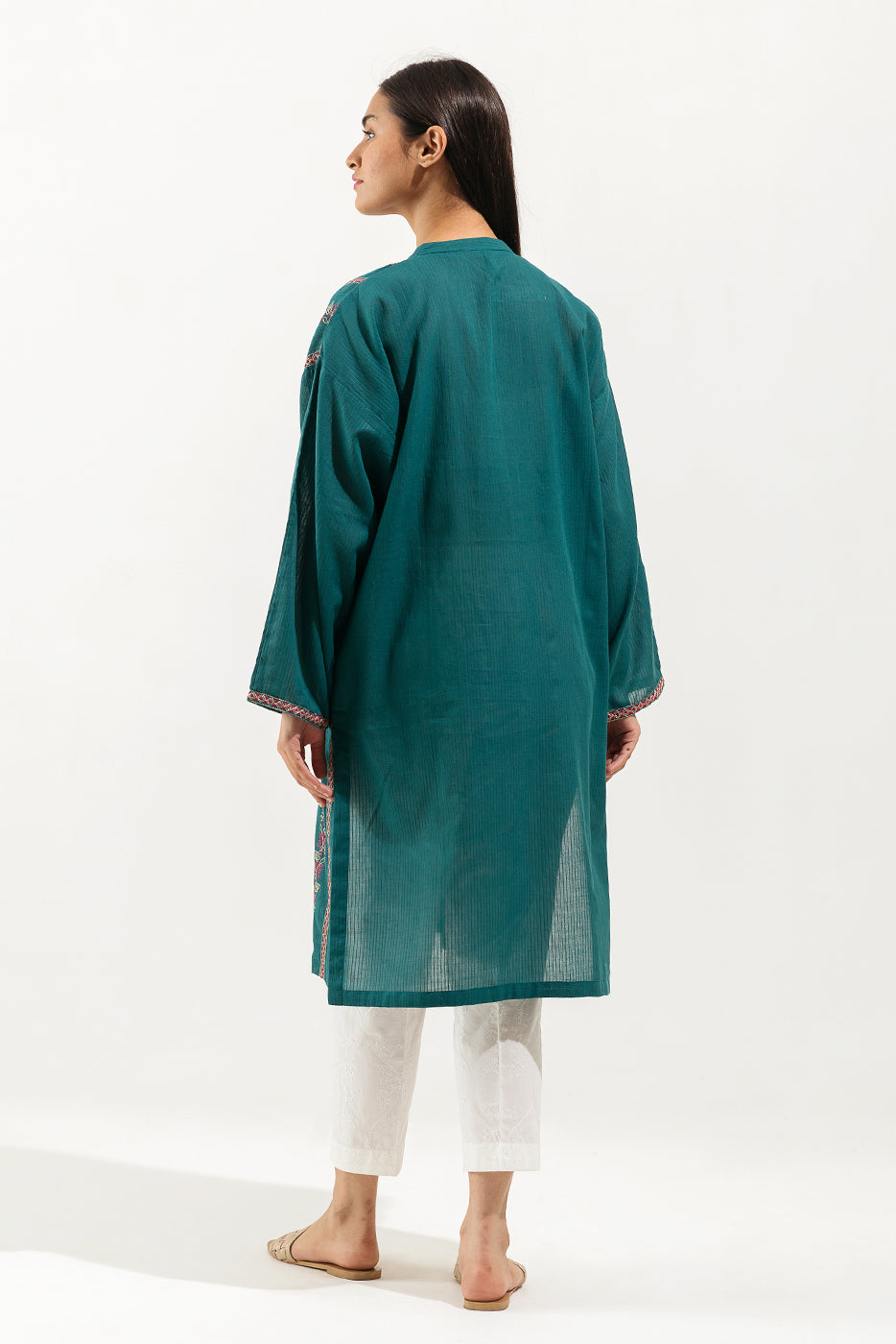 EMBROIDERED MIX SHIRT (LUXURY PRET)