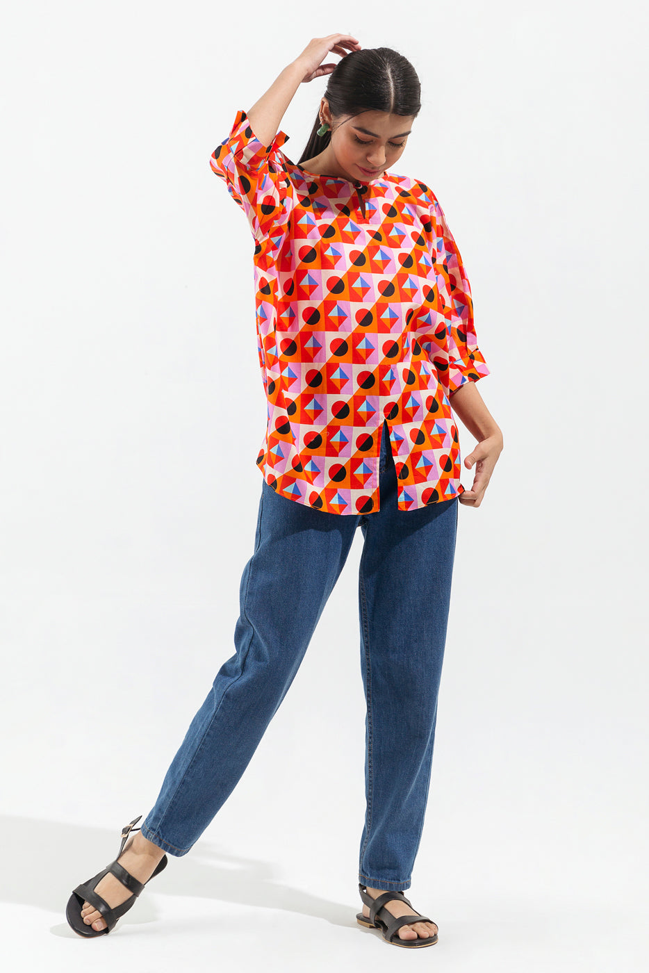 PRINTED LAWN TOP (PRET)