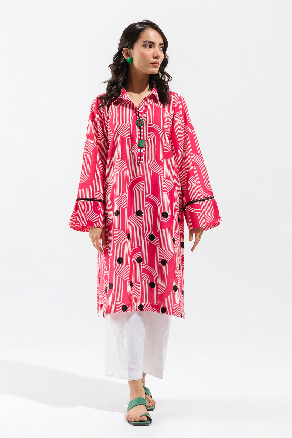 EMBROIDERED PRINTED LAWN SHIRT (PRET)