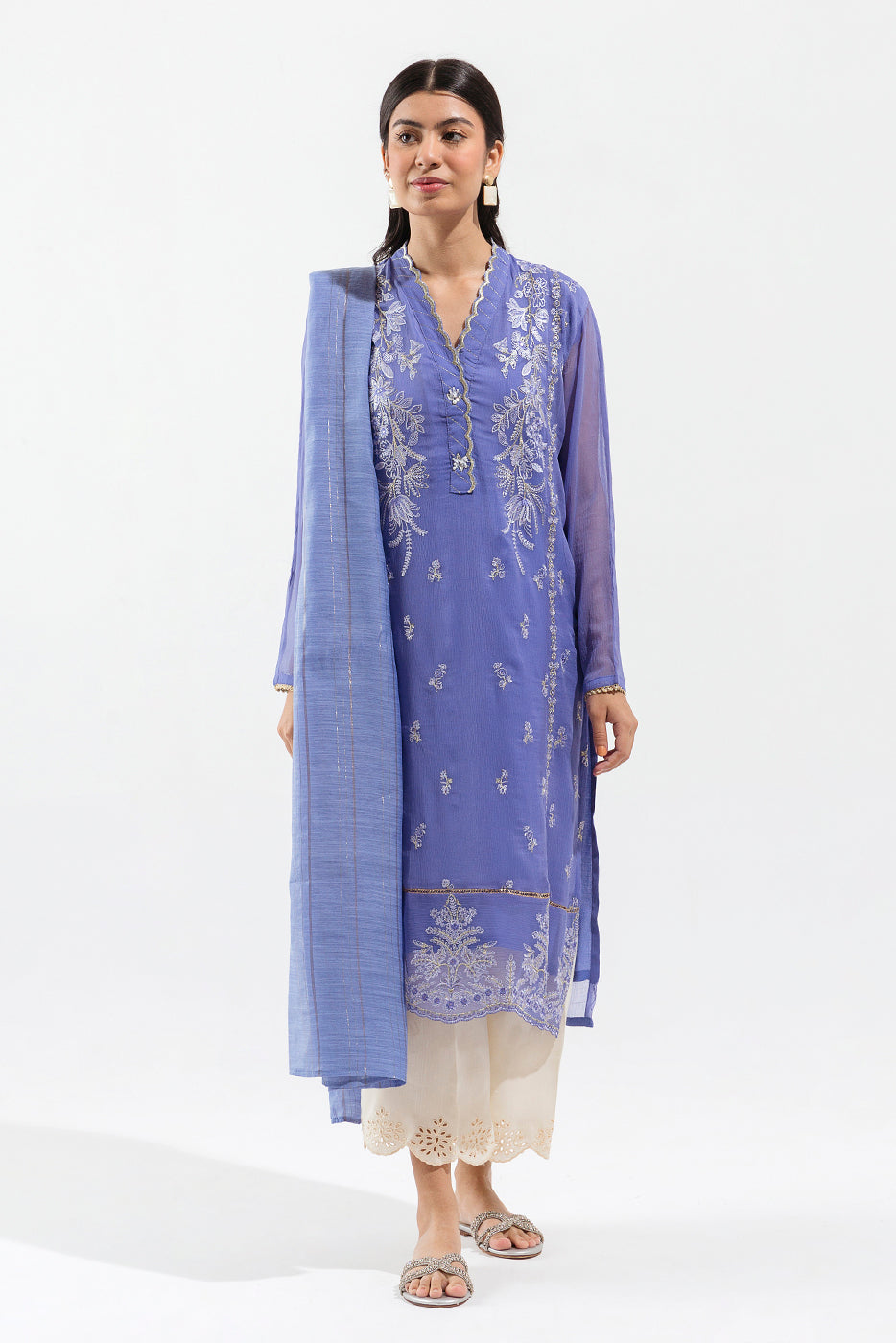 EMBROIDERED SHIRT WITH DUPATTA