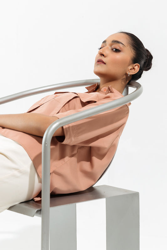 TEA PINK BUTTON DOWN SHIRT