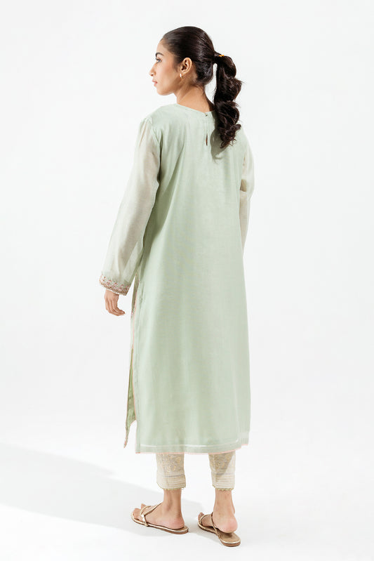 EMBROIDERED COTTON NET SHIRT (LUXURY PRET)