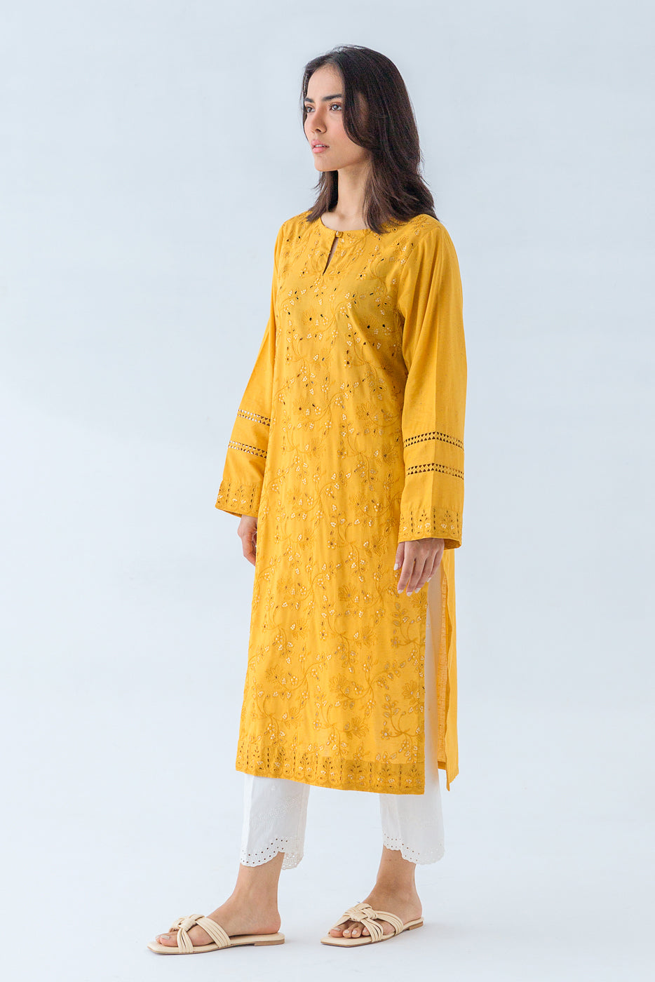 EMBROIDERED LAWN SHIRT (PRET)