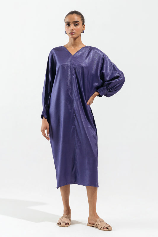 BLUE SHIMMERY LONG TUNIC