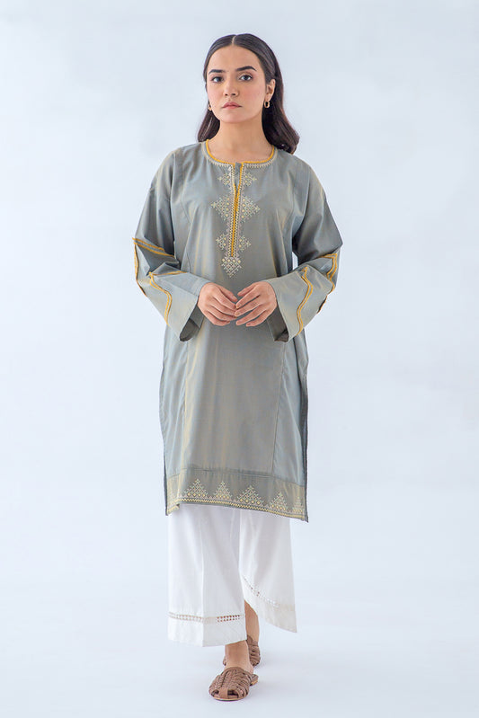 EMBROIDERED CHAMBRAY SHIRT (PRET)