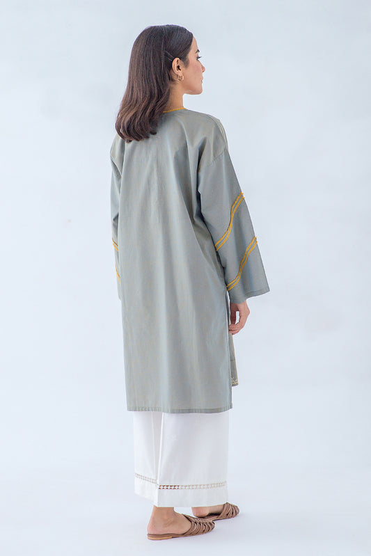 EMBROIDERED CHAMBRAY SHIRT (PRET)