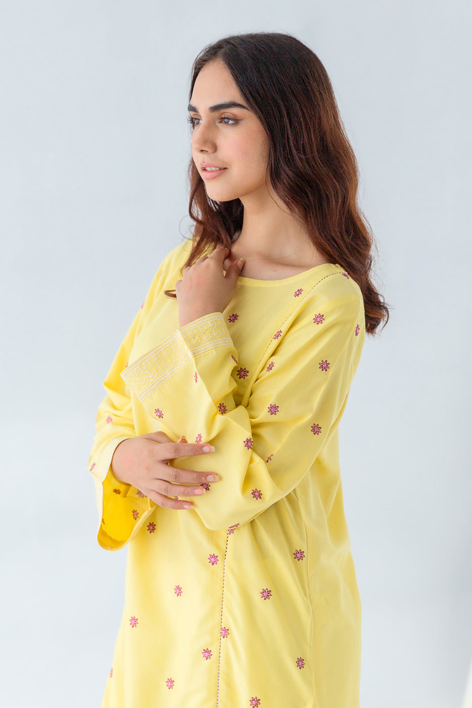 EMBROIDERED VISCOSE SHIRT (PRET)