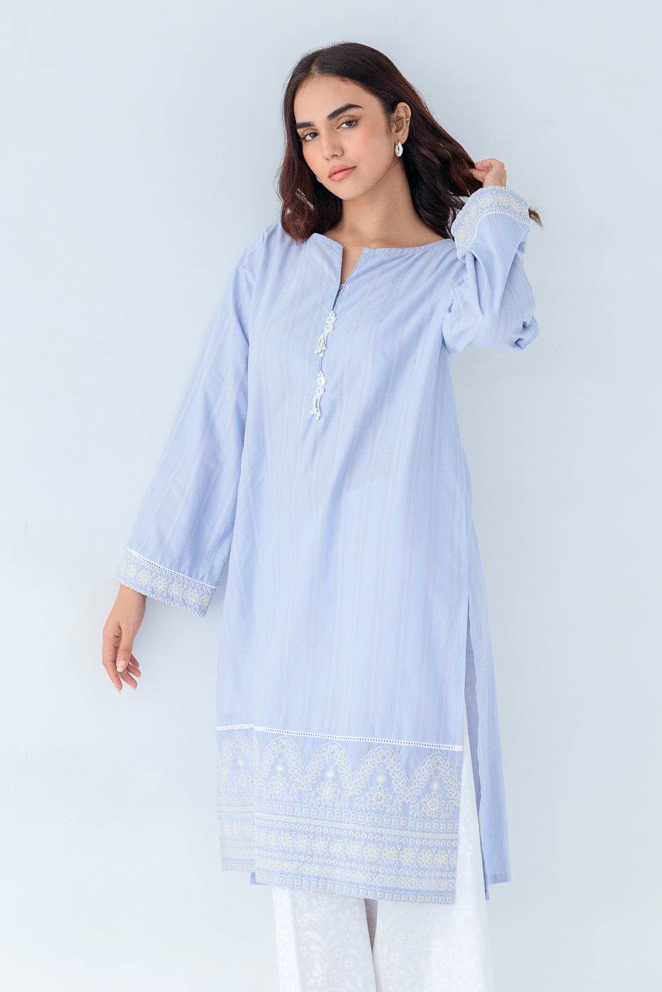 EMBROIDERED JACQUARD SHIRT (PRET) - BEECHTREE