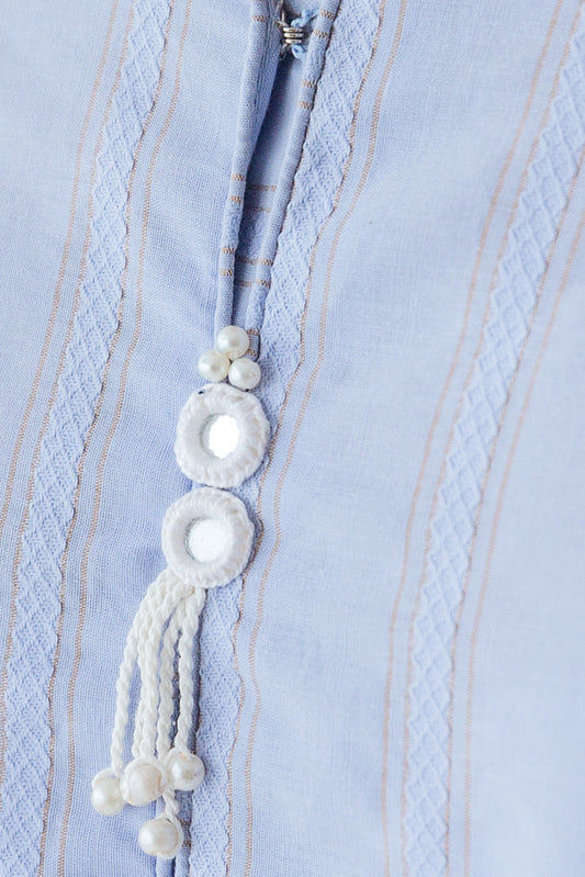 EMBROIDERED JACQUARD SHIRT (PRET)
