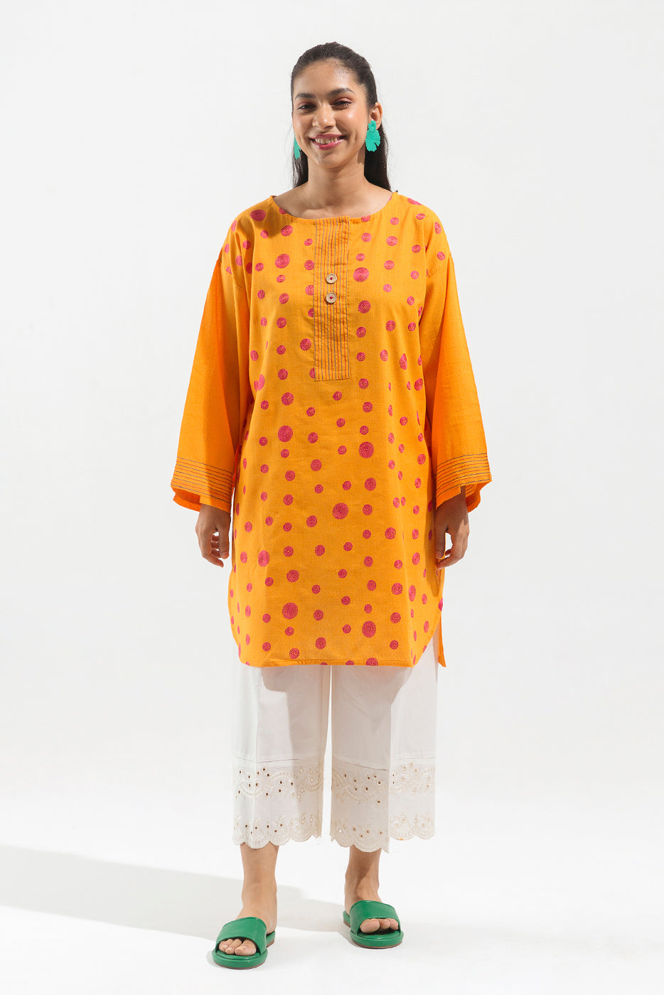 EMBROIDERED TEXTURED SHIRT (PRET)