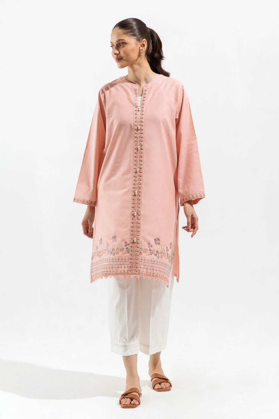 EMBROIDERED LAWN SHIRT (PRET)