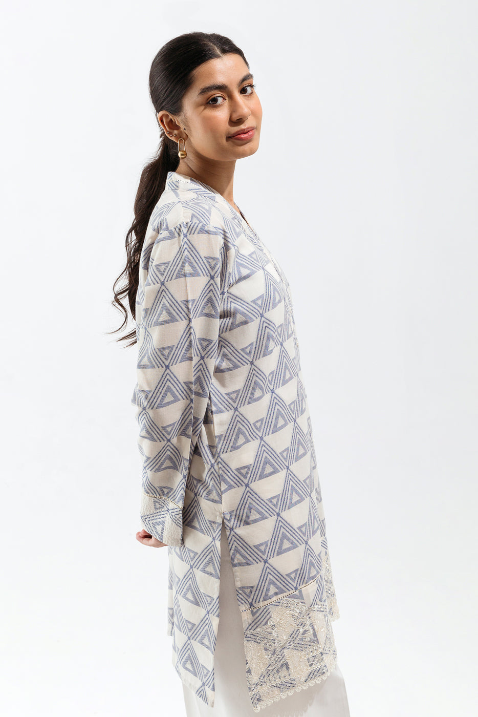 EMBROIDERED JACQUARD SHIRT (PRET)