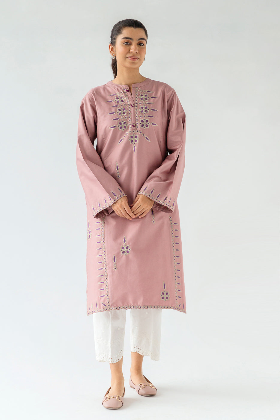 EMBROIDERED TWILL SHIRT (PRET)