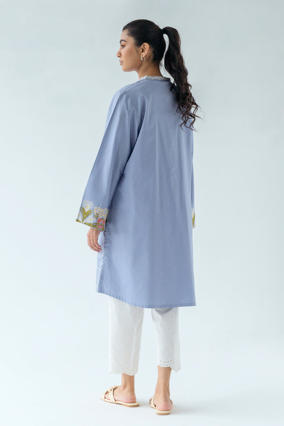 EMBROIDERED TWILL SHIRT (PRET)