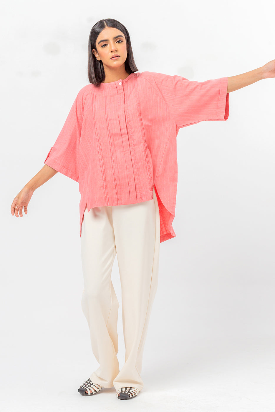 BRICK PINK HI-LOW TOP