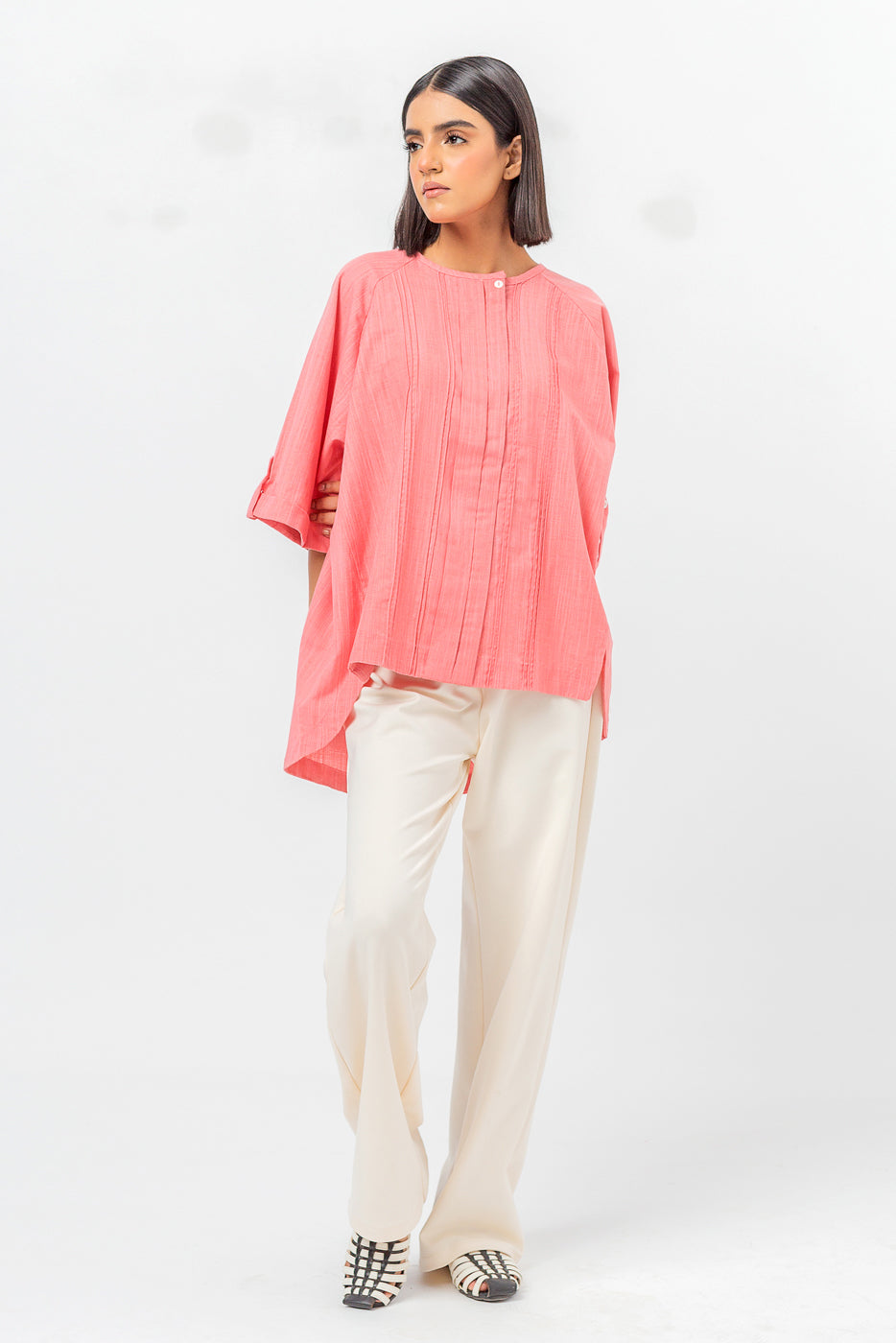 BRICK PINK HI-LOW TOP