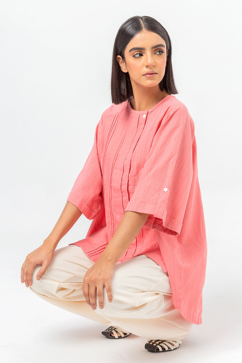 BRICK PINK HI-LOW TOP