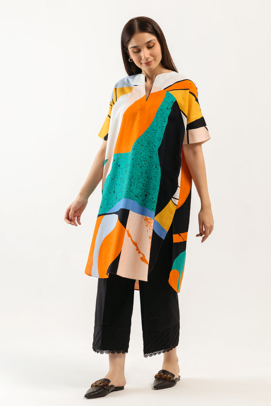 PRINTED KHADDAR SHIRT(PRET)