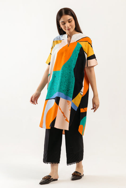 PRINTED KHADDAR SHIRT(PRET)