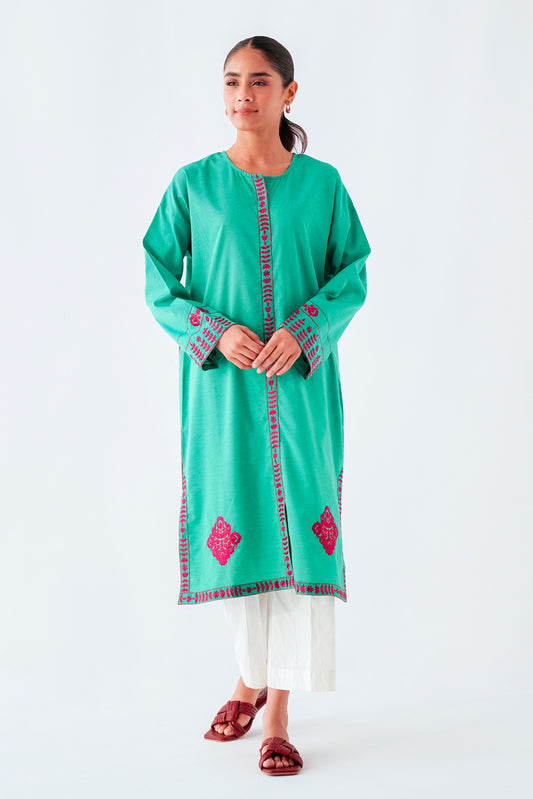 EMBROIDERED CHAMBRAY SHIRT (PRET)